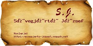 Sövegjártó József névjegykártya