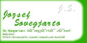 jozsef sovegjarto business card